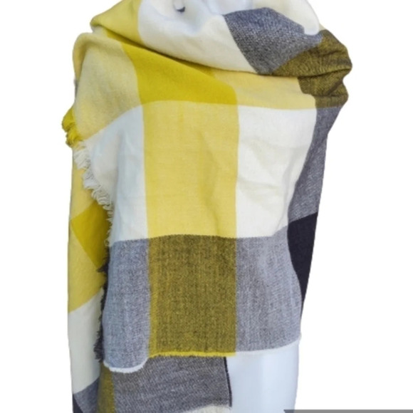 Primark windowpane‎ plaid scarf NEW - Picture 1 of 9